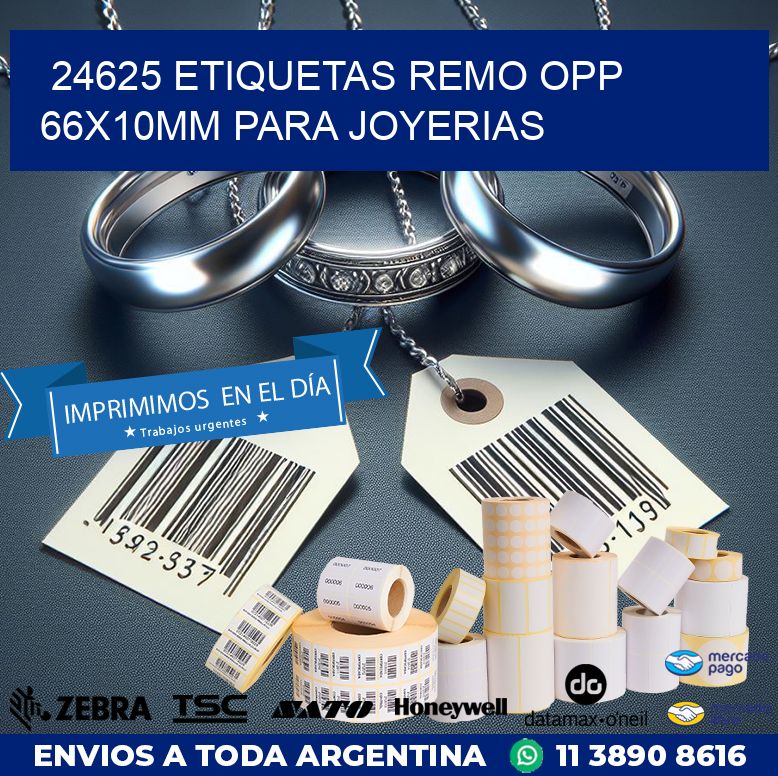 24625 ETIQUETAS REMO OPP 66X10MM PARA JOYERIAS