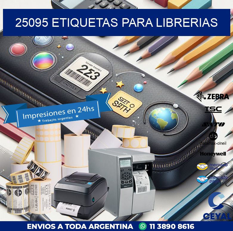 25095 ETIQUETAS PARA LIBRERIAS