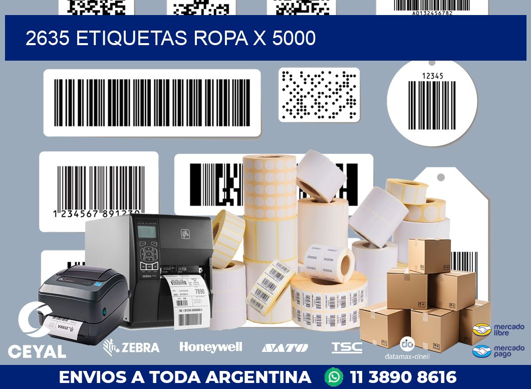 2635 ETIQUETAS ROPA X 5000