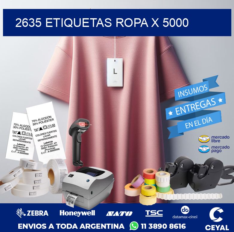 2635 ETIQUETAS ROPA X 5000