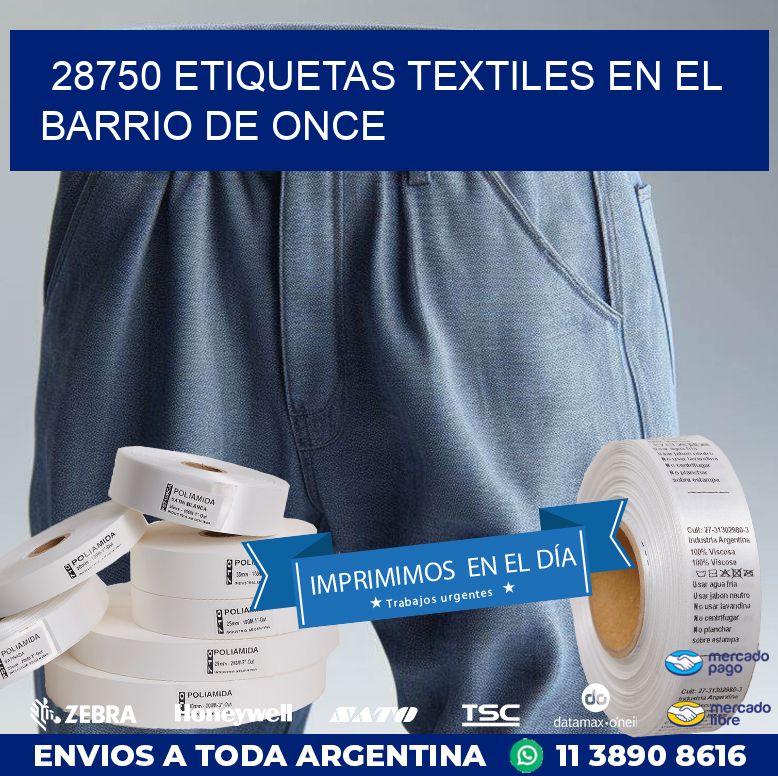 28750 ETIQUETAS TEXTILES EN EL BARRIO DE ONCE