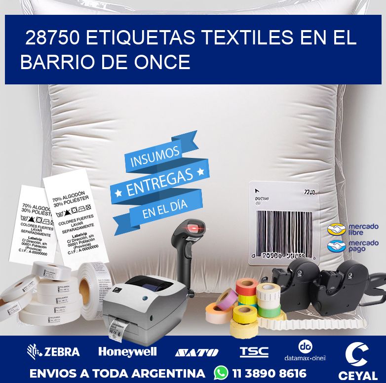 28750 ETIQUETAS TEXTILES EN EL BARRIO DE ONCE