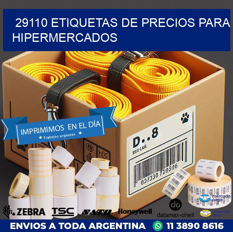 29110 ETIQUETAS DE PRECIOS PARA HIPERMERCADOS