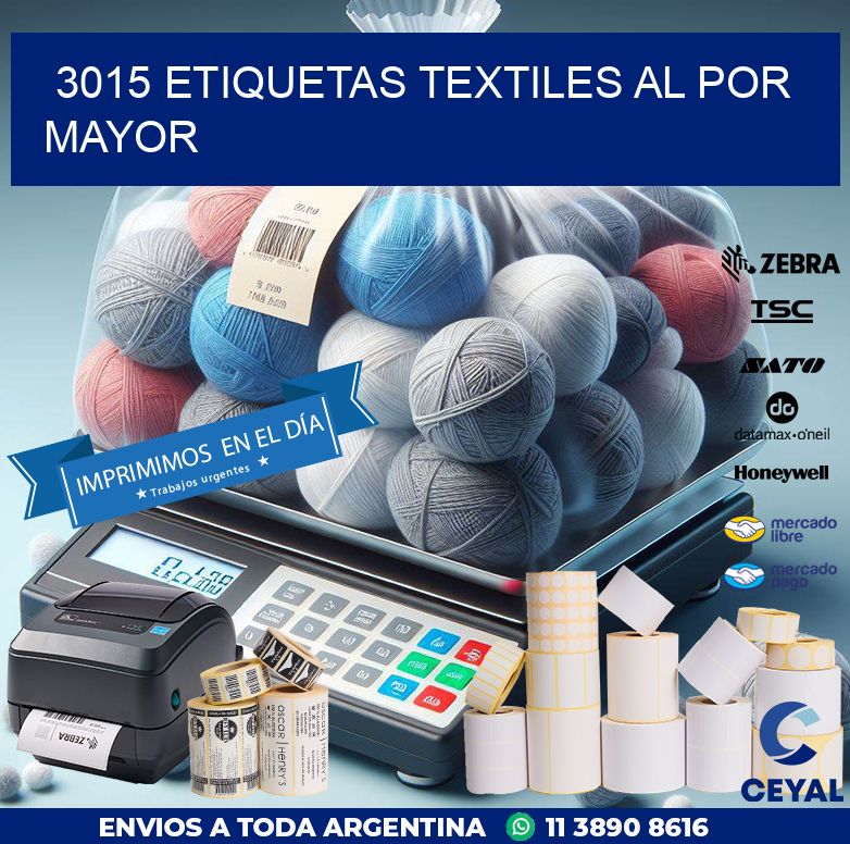 3015 ETIQUETAS TEXTILES AL POR MAYOR
