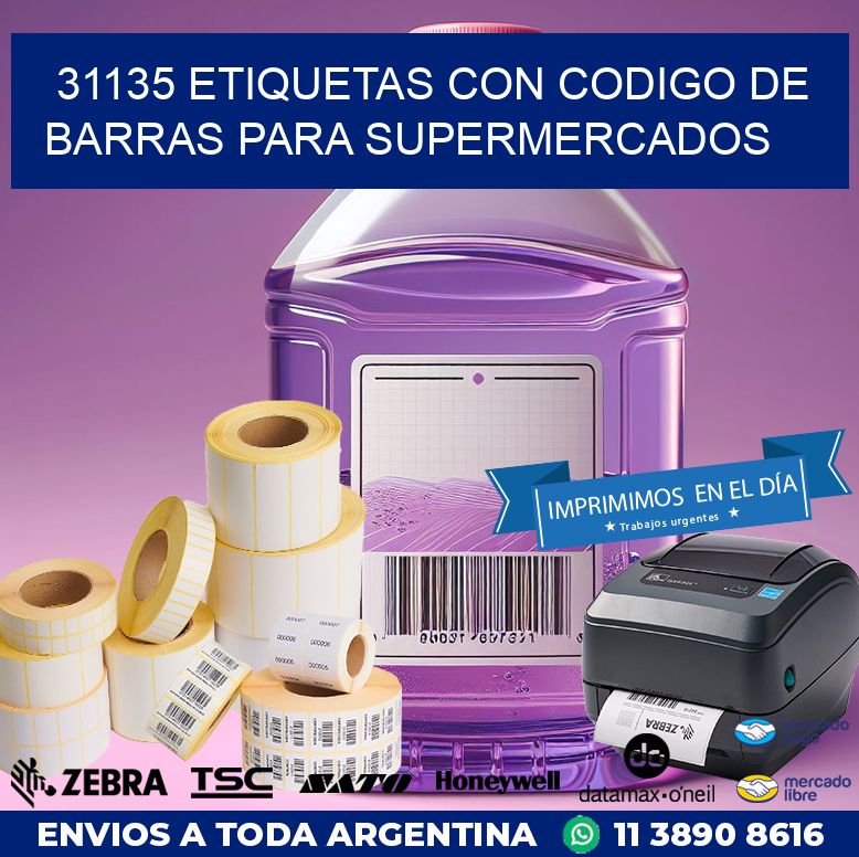 31135 ETIQUETAS CON CODIGO DE BARRAS PARA SUPERMERCADOS