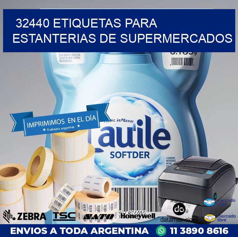 32440 ETIQUETAS PARA ESTANTERIAS DE SUPERMERCADOS