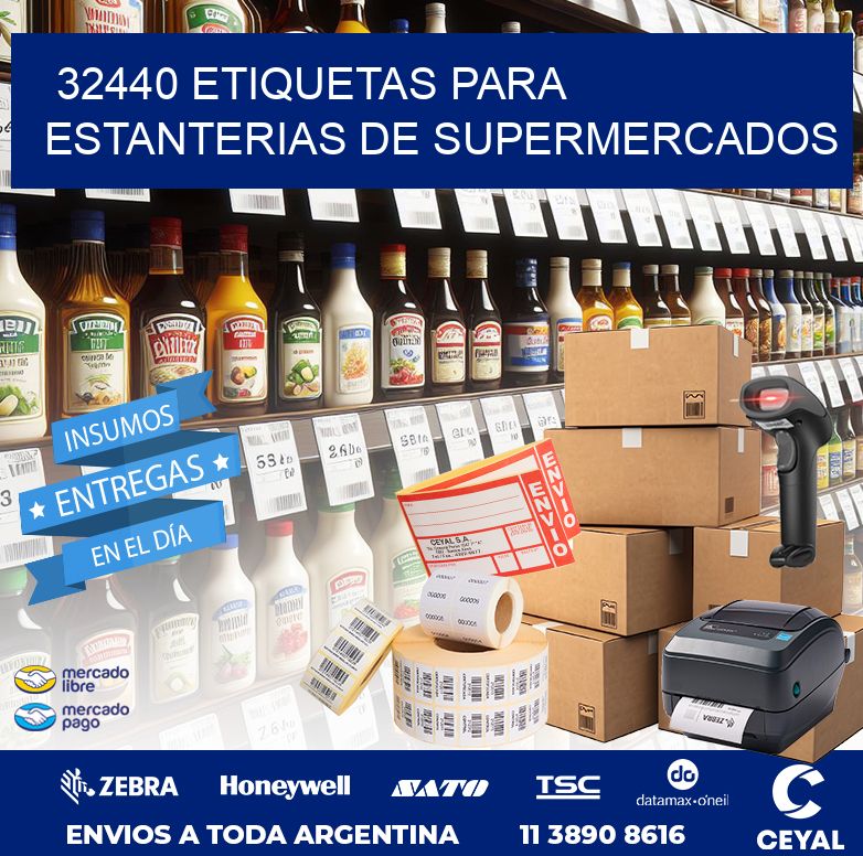 32440 ETIQUETAS PARA ESTANTERIAS DE SUPERMERCADOS