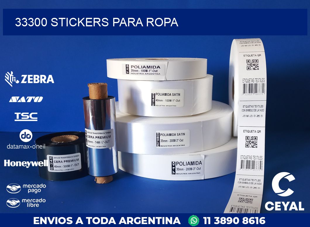 33300 STICKERS PARA ROPA