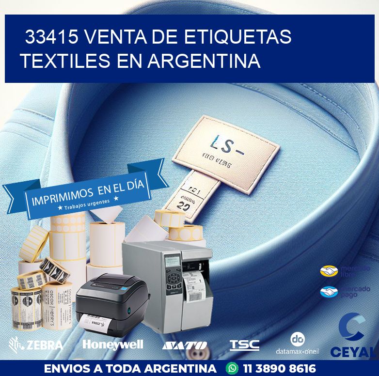 33415 VENTA DE ETIQUETAS TEXTILES EN ARGENTINA