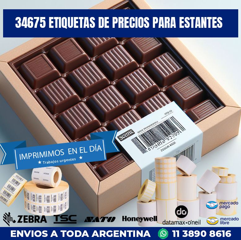 34675 ETIQUETAS DE PRECIOS PARA ESTANTES