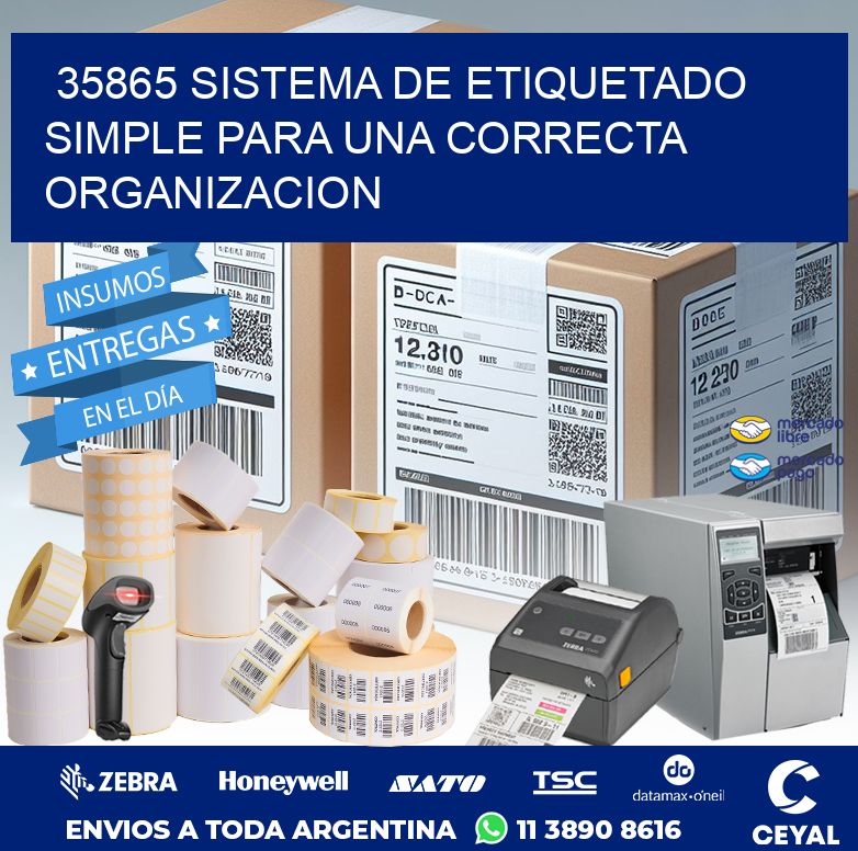 35865 SISTEMA DE ETIQUETADO SIMPLE PARA UNA CORRECTA ORGANIZACION