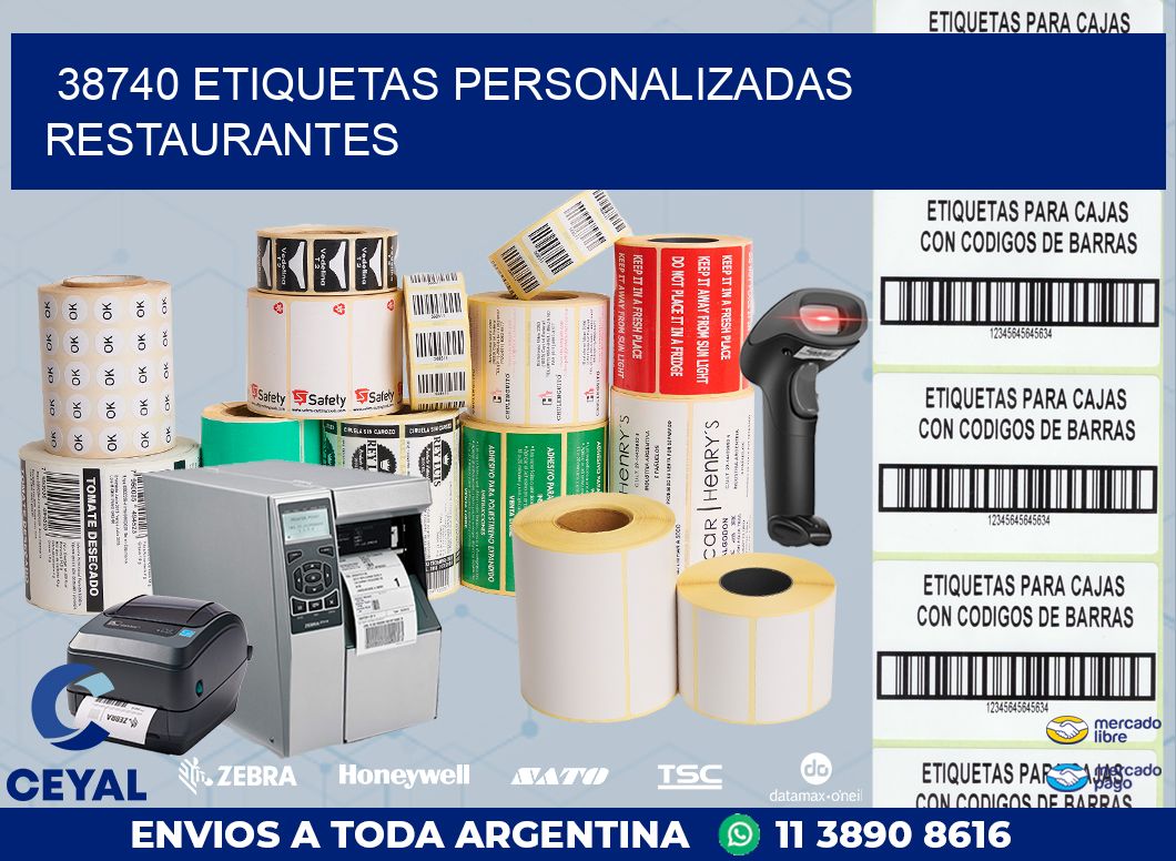 38740 ETIQUETAS PERSONALIZADAS RESTAURANTES