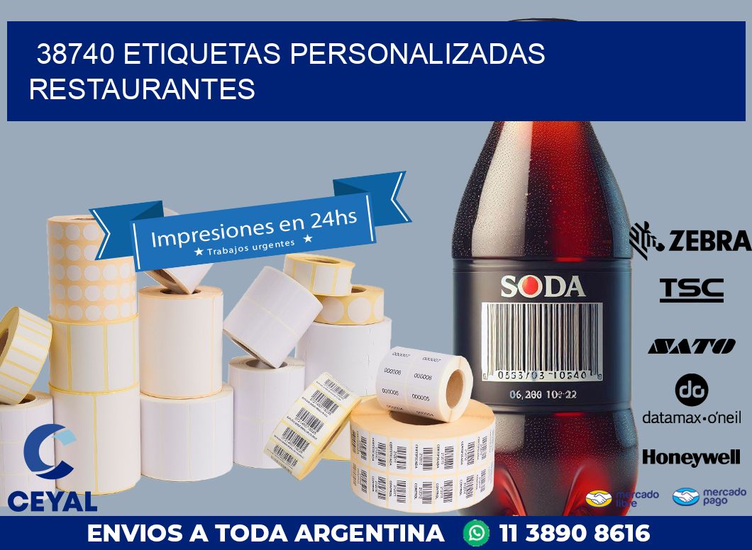 38740 ETIQUETAS PERSONALIZADAS RESTAURANTES