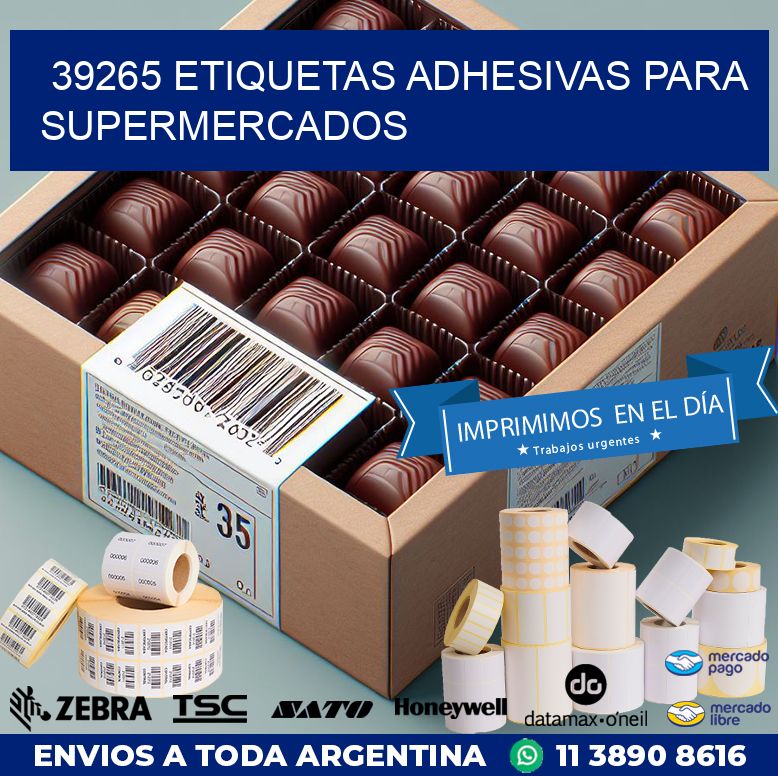 39265 ETIQUETAS ADHESIVAS PARA SUPERMERCADOS