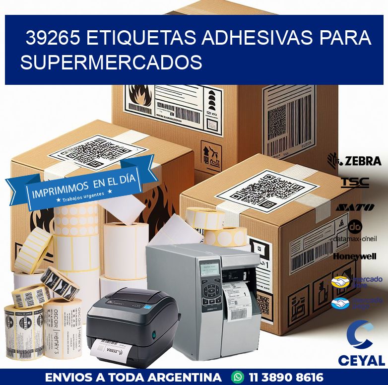 39265 ETIQUETAS ADHESIVAS PARA SUPERMERCADOS