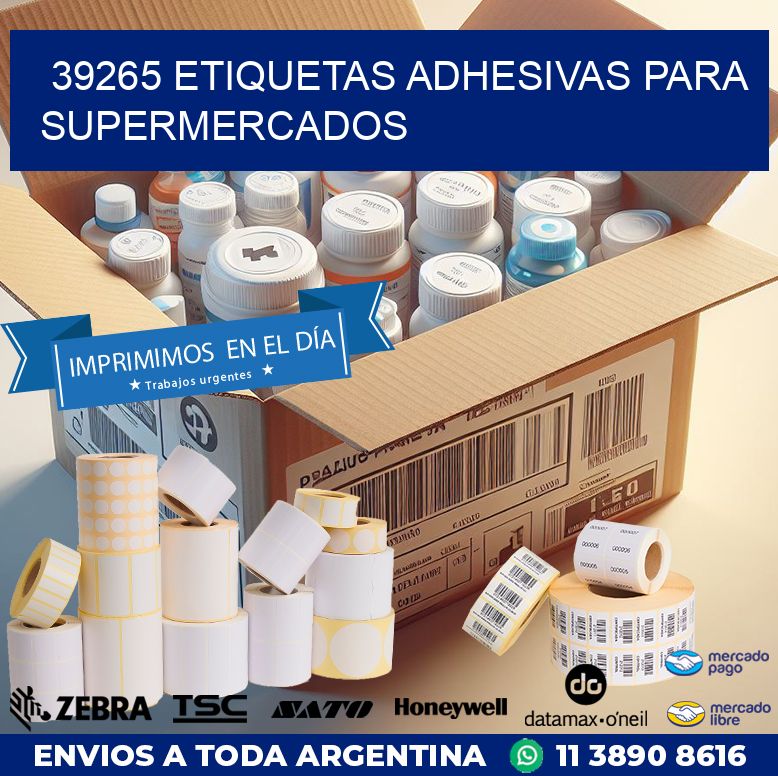 39265 ETIQUETAS ADHESIVAS PARA SUPERMERCADOS
