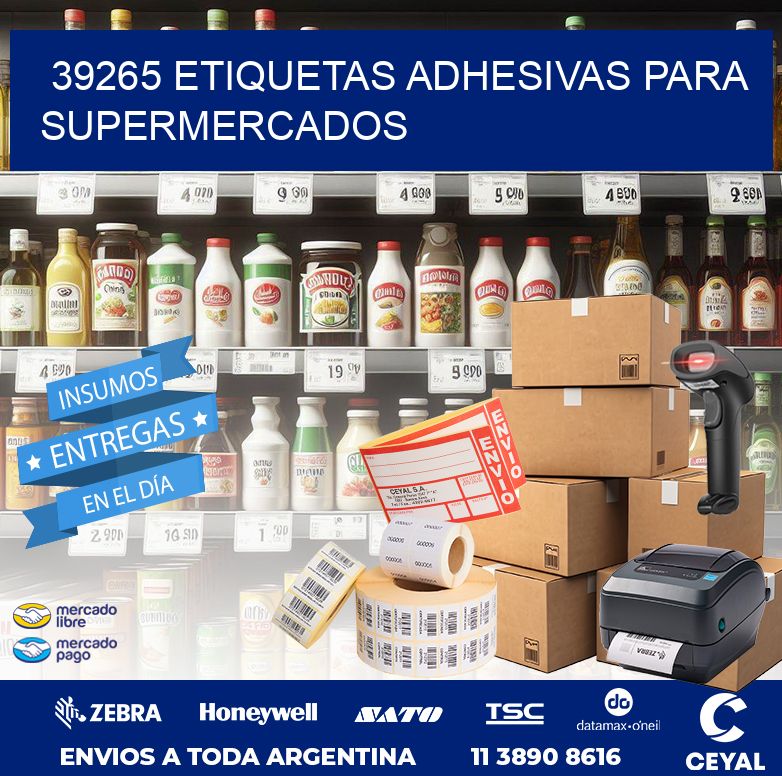 39265 ETIQUETAS ADHESIVAS PARA SUPERMERCADOS