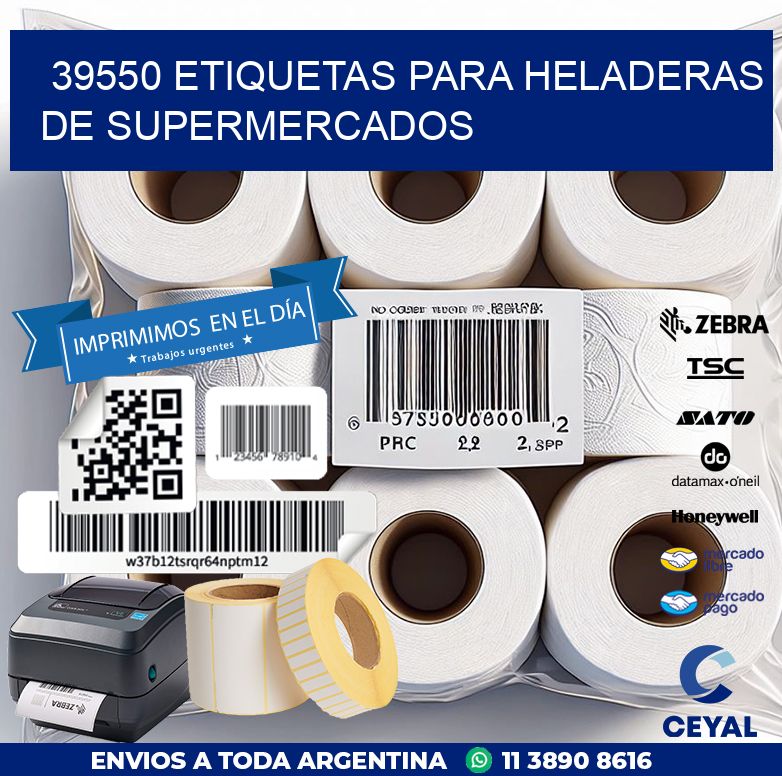 39550 ETIQUETAS PARA HELADERAS DE SUPERMERCADOS