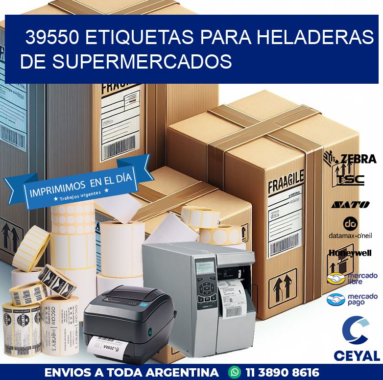 39550 ETIQUETAS PARA HELADERAS DE SUPERMERCADOS