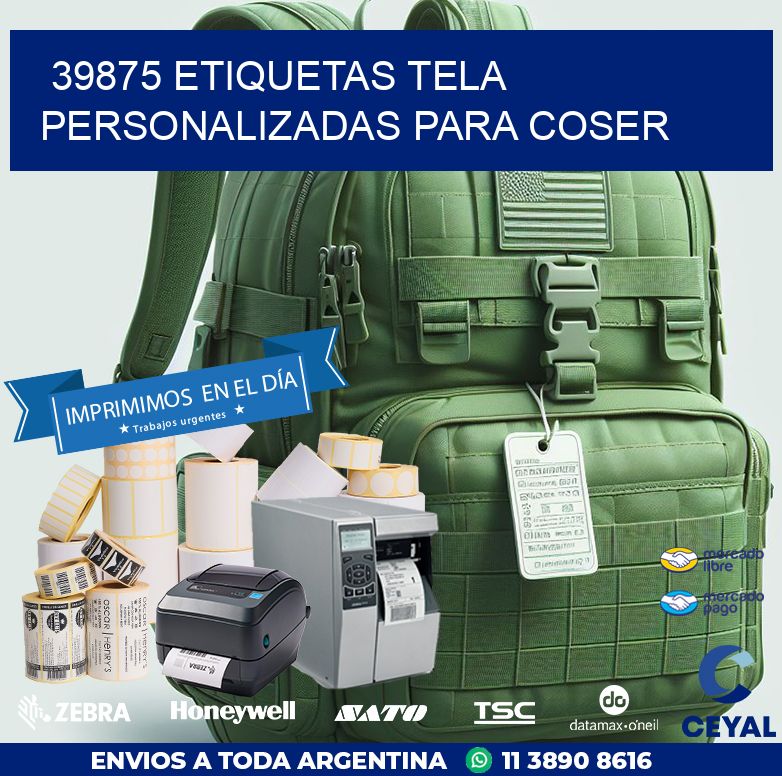 39875 ETIQUETAS TELA PERSONALIZADAS PARA COSER