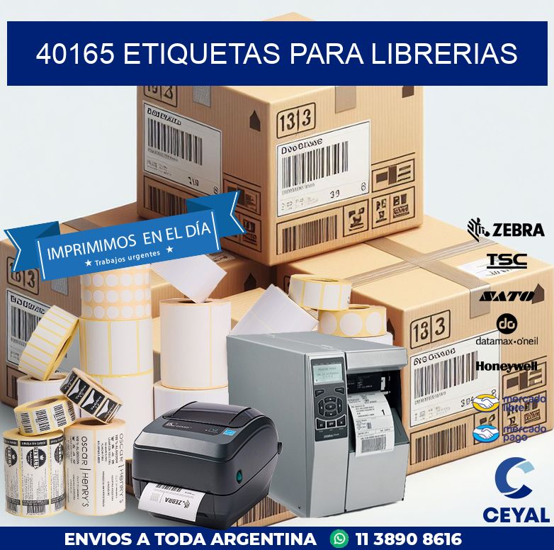 40165 ETIQUETAS PARA LIBRERIAS