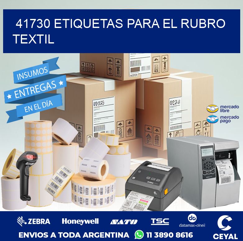 41730 ETIQUETAS PARA EL RUBRO TEXTIL