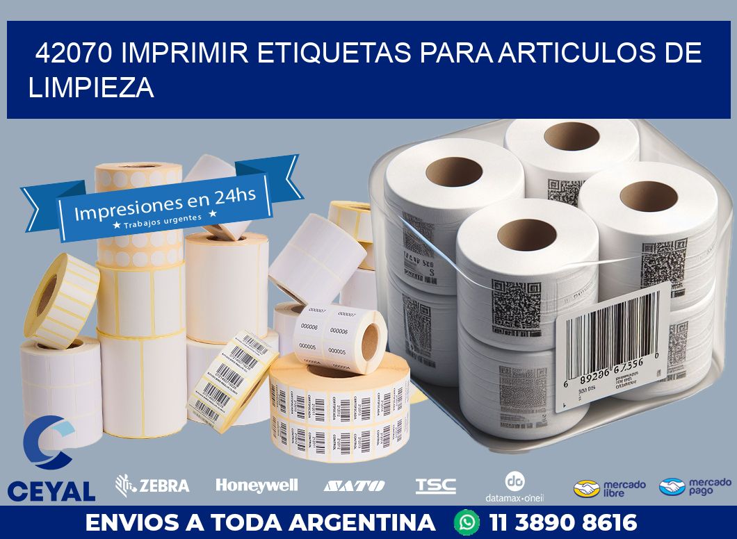 42070 IMPRIMIR ETIQUETAS PARA ARTICULOS DE LIMPIEZA