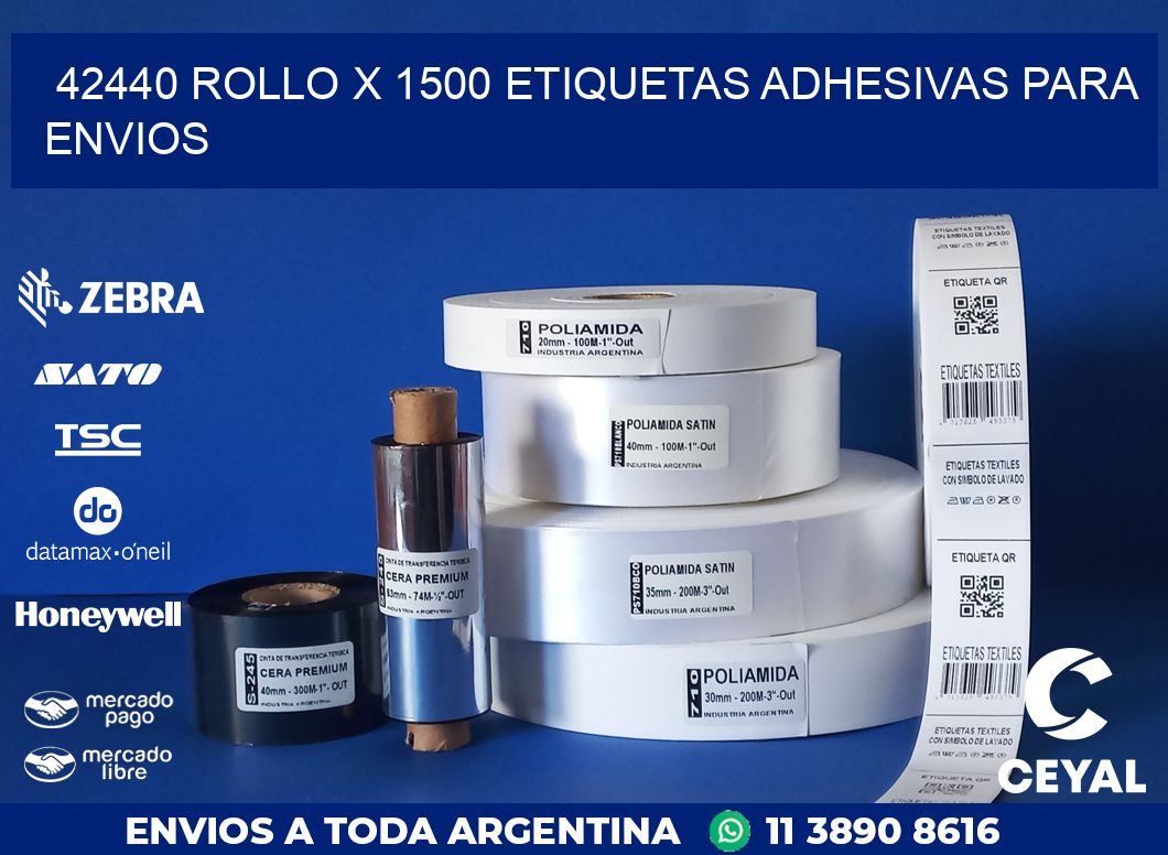 42440 ROLLO X 1500 ETIQUETAS ADHESIVAS PARA ENVIOS