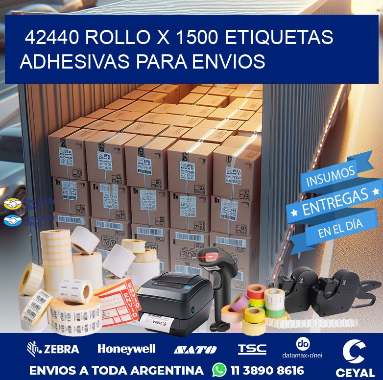 42440 ROLLO X 1500 ETIQUETAS ADHESIVAS PARA ENVIOS