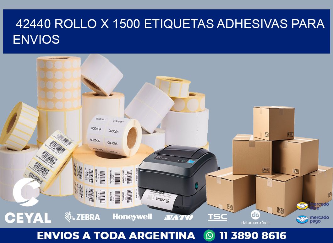 42440 ROLLO X 1500 ETIQUETAS ADHESIVAS PARA ENVIOS