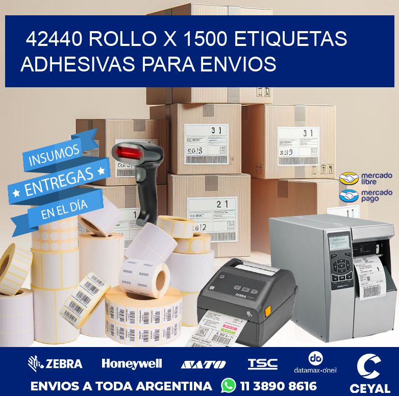 42440 ROLLO X 1500 ETIQUETAS ADHESIVAS PARA ENVIOS
