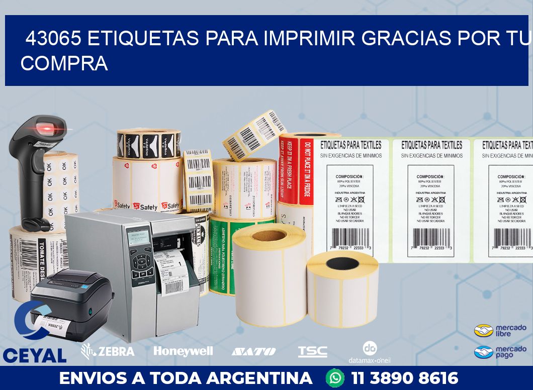 43065 ETIQUETAS PARA IMPRIMIR GRACIAS POR TU COMPRA
