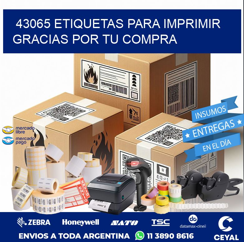 43065 ETIQUETAS PARA IMPRIMIR GRACIAS POR TU COMPRA