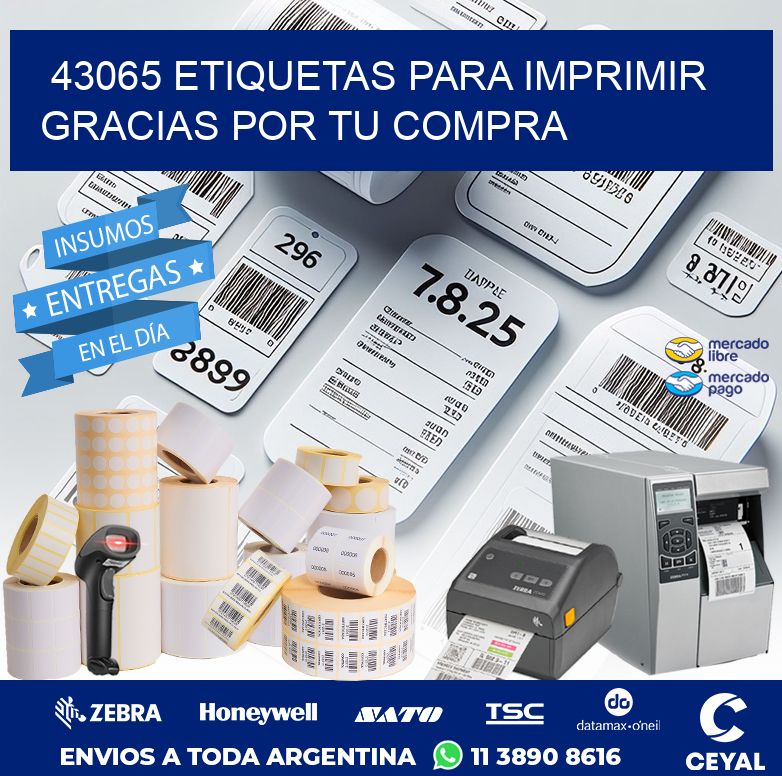 43065 ETIQUETAS PARA IMPRIMIR GRACIAS POR TU COMPRA