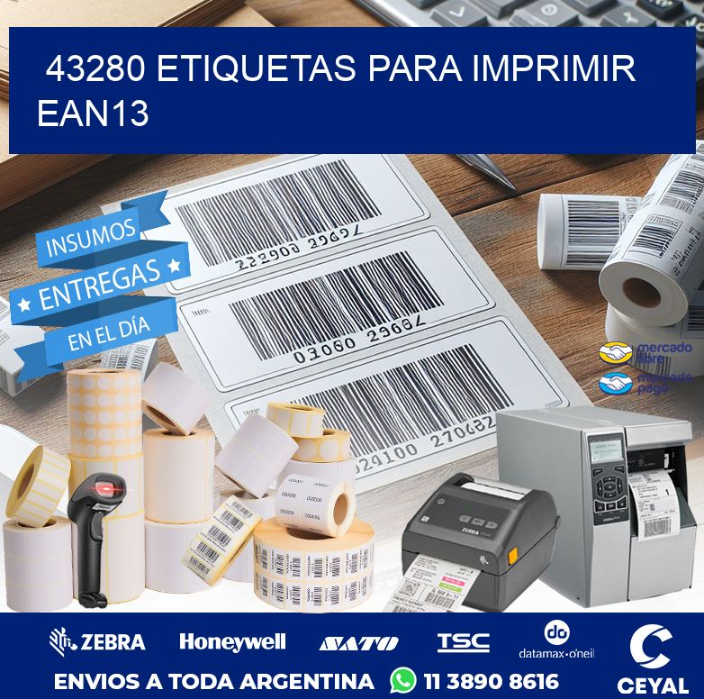 43280 ETIQUETAS PARA IMPRIMIR EAN13
