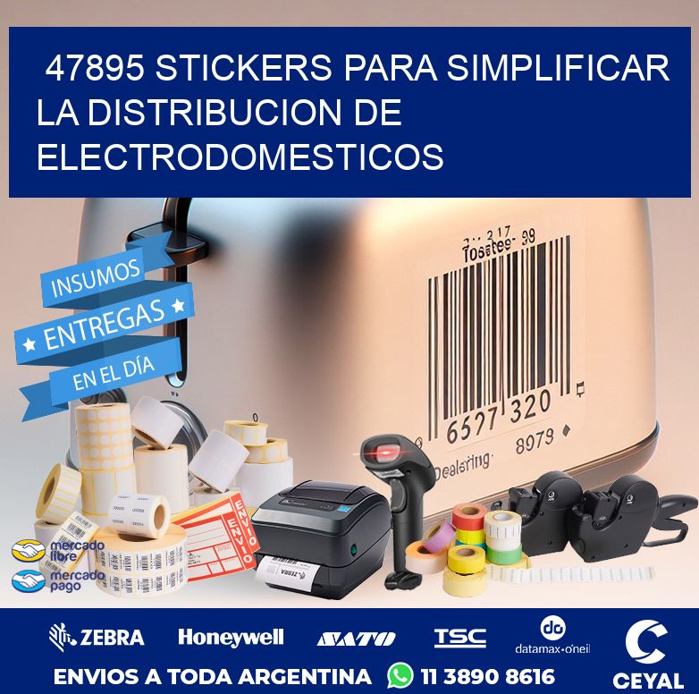 47895 STICKERS PARA SIMPLIFICAR LA DISTRIBUCION DE ELECTRODOMESTICOS