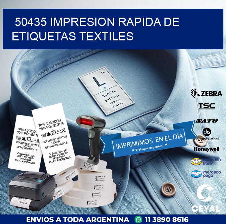50435 IMPRESION RAPIDA DE ETIQUETAS TEXTILES