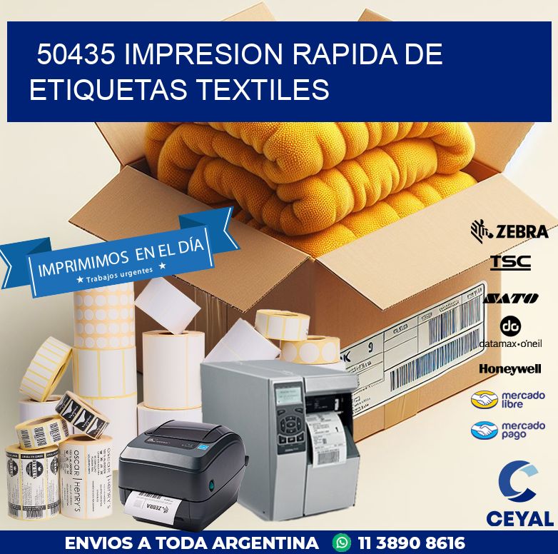 50435 IMPRESION RAPIDA DE ETIQUETAS TEXTILES