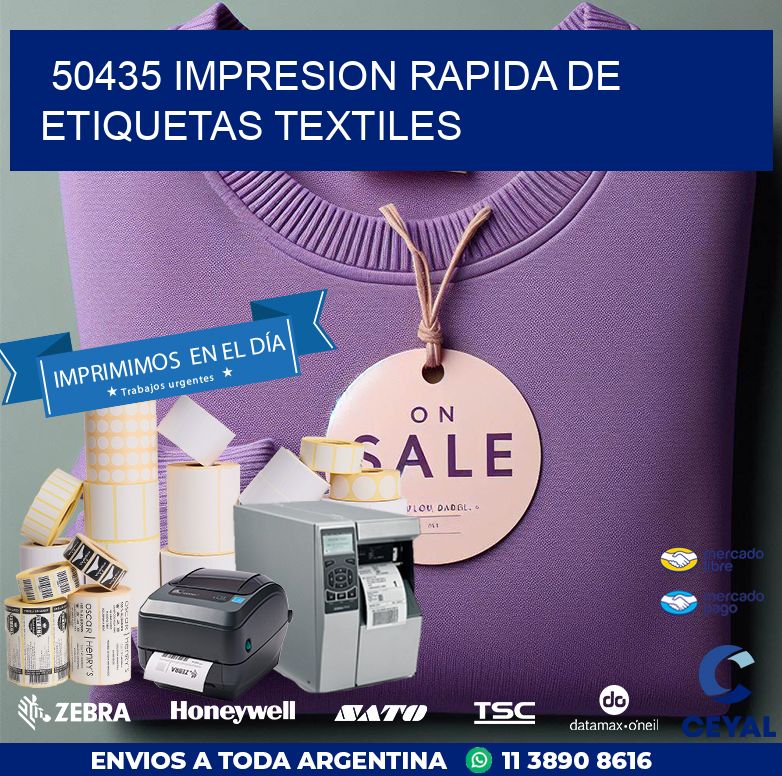 50435 IMPRESION RAPIDA DE ETIQUETAS TEXTILES