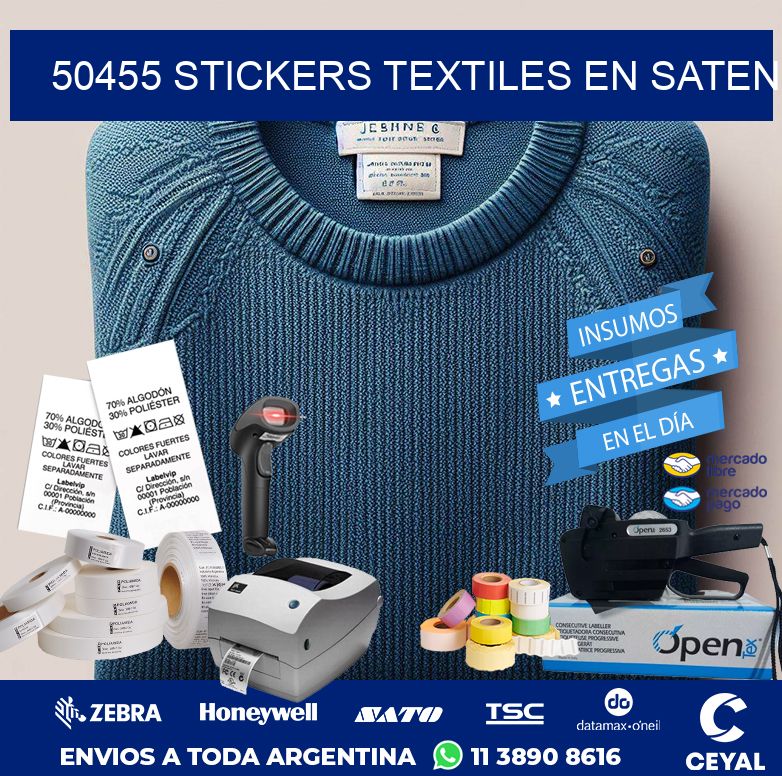 50455 STICKERS TEXTILES EN SATEN