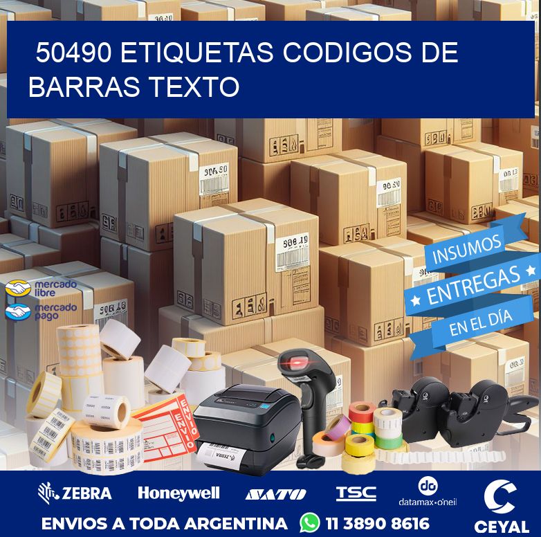 50490 ETIQUETAS CODIGOS DE BARRAS TEXTO
