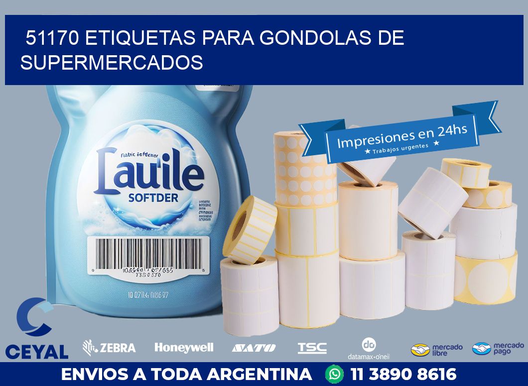 51170 ETIQUETAS PARA GONDOLAS DE SUPERMERCADOS