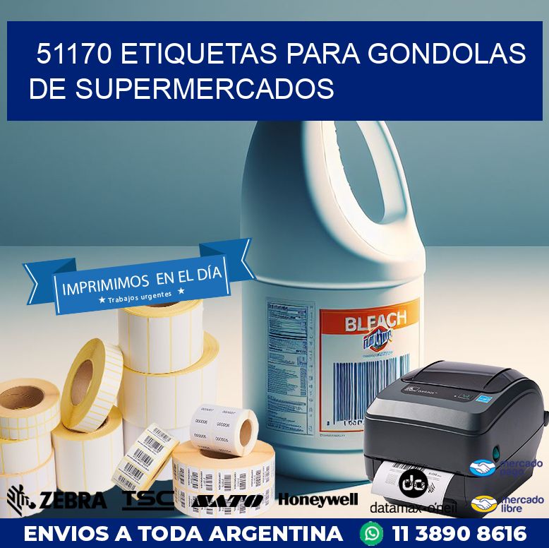 51170 ETIQUETAS PARA GONDOLAS DE SUPERMERCADOS