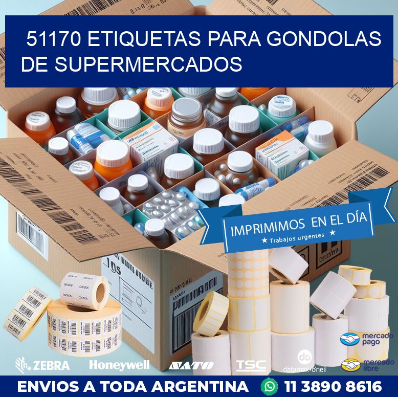 51170 ETIQUETAS PARA GONDOLAS DE SUPERMERCADOS