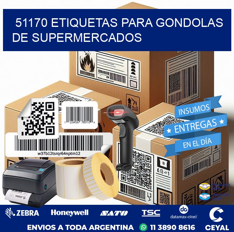 51170 ETIQUETAS PARA GONDOLAS DE SUPERMERCADOS