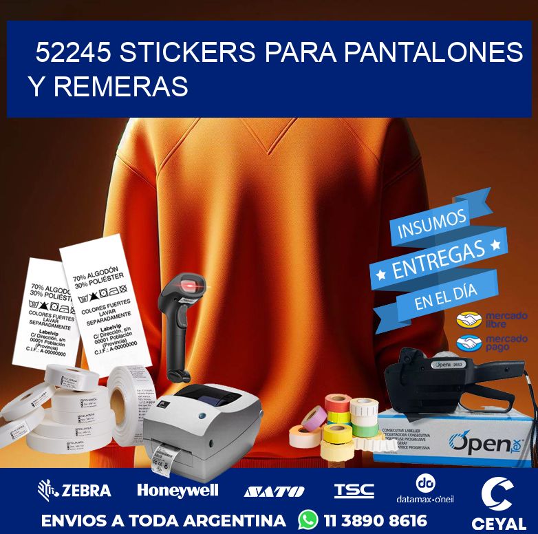 52245 STICKERS PARA PANTALONES Y REMERAS