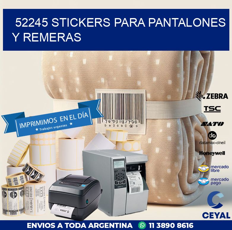 52245 STICKERS PARA PANTALONES Y REMERAS