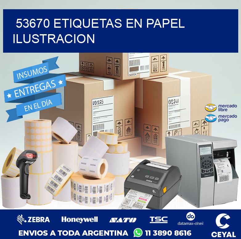 53670 ETIQUETAS EN PAPEL ILUSTRACION
