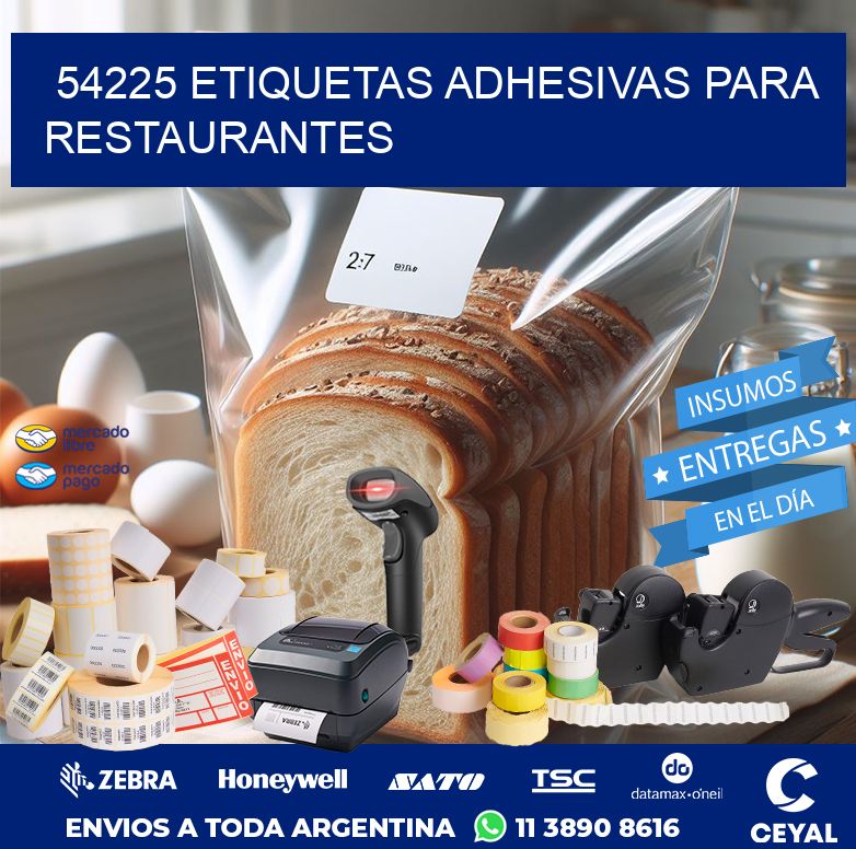 54225 ETIQUETAS ADHESIVAS PARA RESTAURANTES