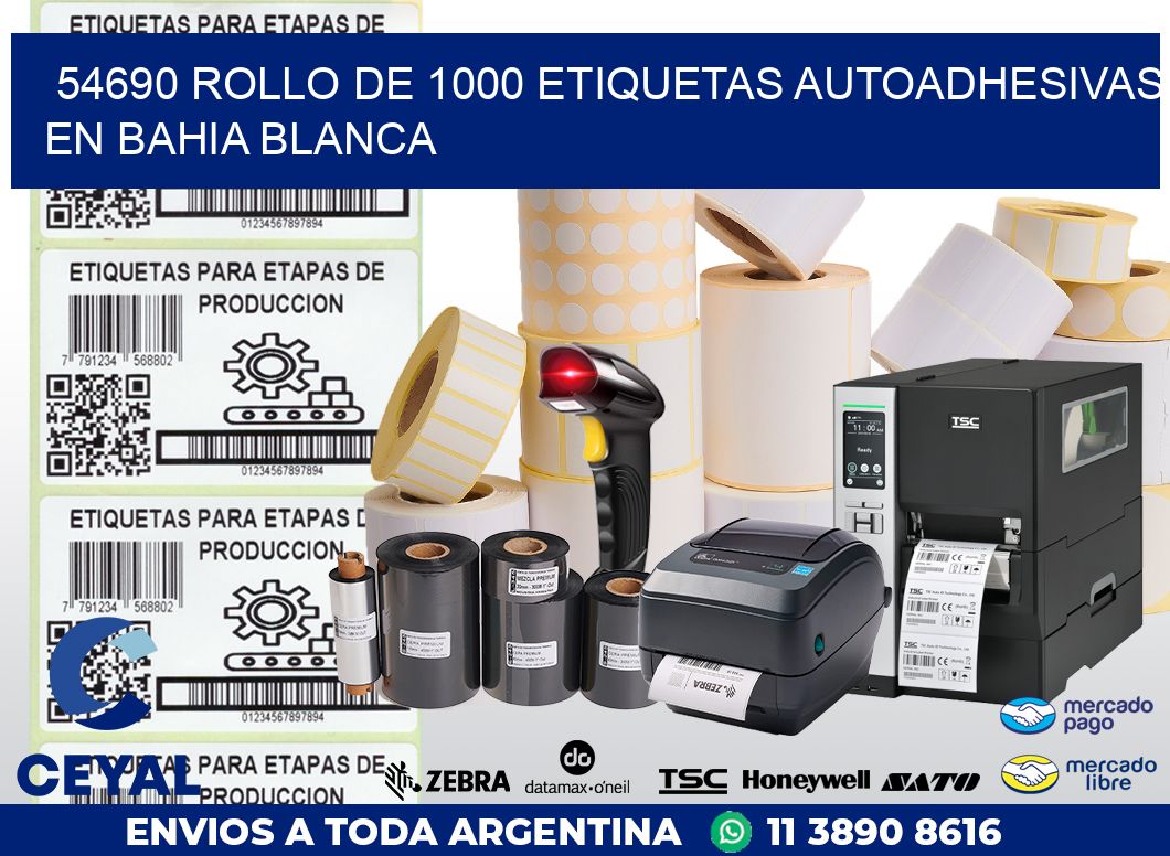 54690 ROLLO DE 1000 ETIQUETAS AUTOADHESIVAS EN BAHIA BLANCA